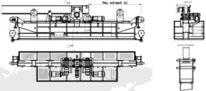 Electric monorail type translational crane (provision crane).