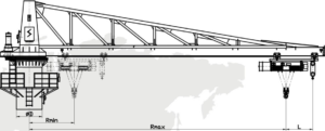 Electric slewing crane